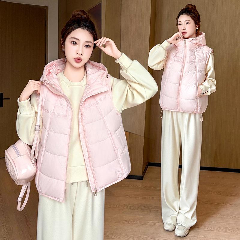 Winter New Fashion Casual Down Cotton Vest Women's Versatile Thickened Small Vest Jacket