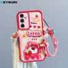 KEYSION Shockproof Case for Samsung A54 5G A34 A24 A14 LTE with Lanyard Silicone Cute 3D Cartoon Doll Phone Cover for Galaxy A04S