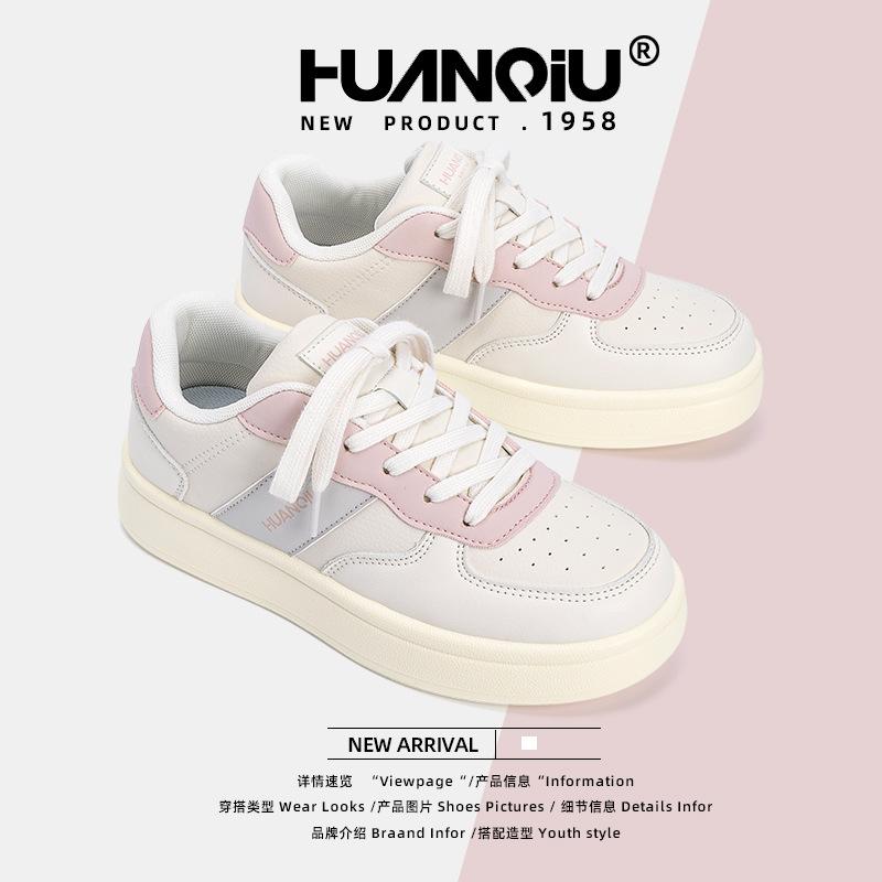 Глобальные туфли на толстой подошве ZHQ68130 новые популярные весенние туфли женские универсальные маленькие белые туфли повседневные кеды