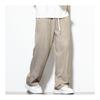 [Zronlion] Men's Casual Straight Pants, Wide Pants, Cool Feel, Summer Clothes, Large Size, Plain, Casual Long Pants, Commuting to Work or School,