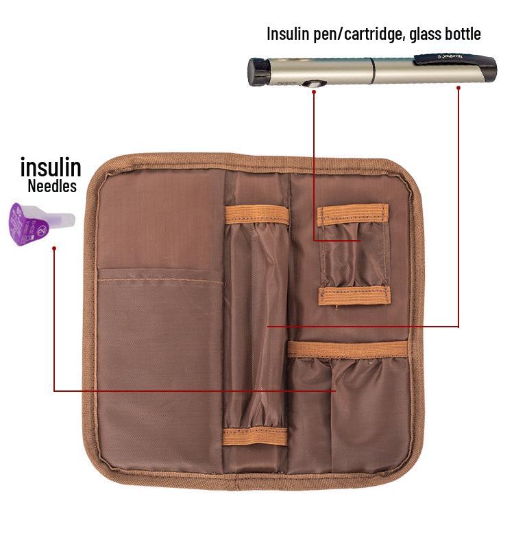 Large Insulated Portable Outdoor Medicine Cooler Bag for Insulin with Ice Pack