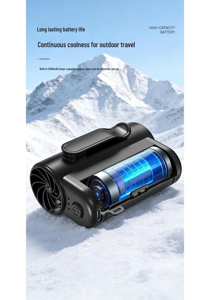 Portable High-Speed Multifunctional Fan: Waist-Hanging, Neck-Hanging, Handheld, USB-Powered Desktop Use