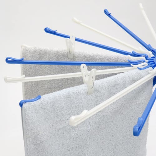 Towa Sangyo Neosul Clothespins, Whole Hanger Pinch, White/Blue, Approx. 4.4 x 1.4 x 6cm, 10 pieces per pack (3 sets)
