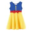 Children's Casual Dress for Girls Mermaid Rapunzel Dress One-Shoulder Sling Short Sleeve Princess Costume Summer Casual Vest