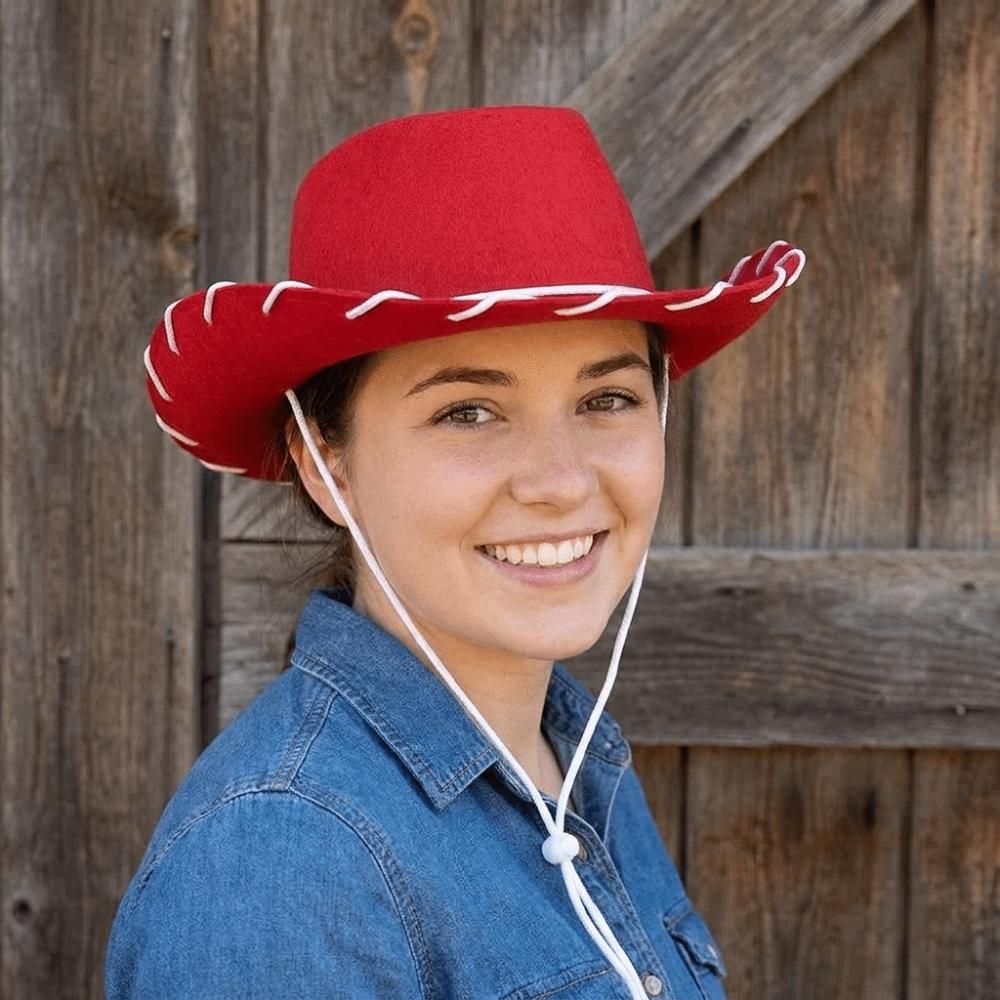Wide Brim Western Cowboy Hat Felt Top Hat Casual Jazz Hat Costume Accessories