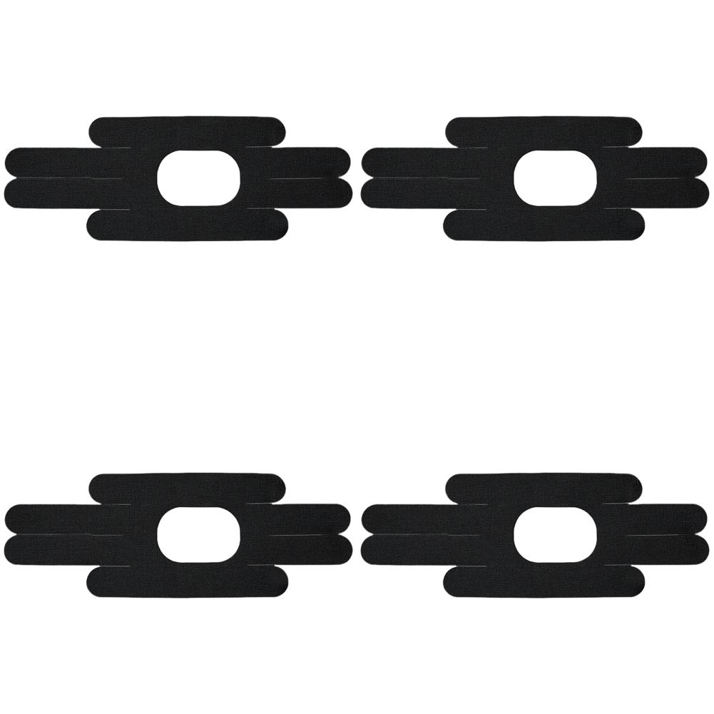 Кинезиологическая лента для колена, дышащая предварительно разрезанная лента для колена для тренажерного зала и фитнеса (черный)