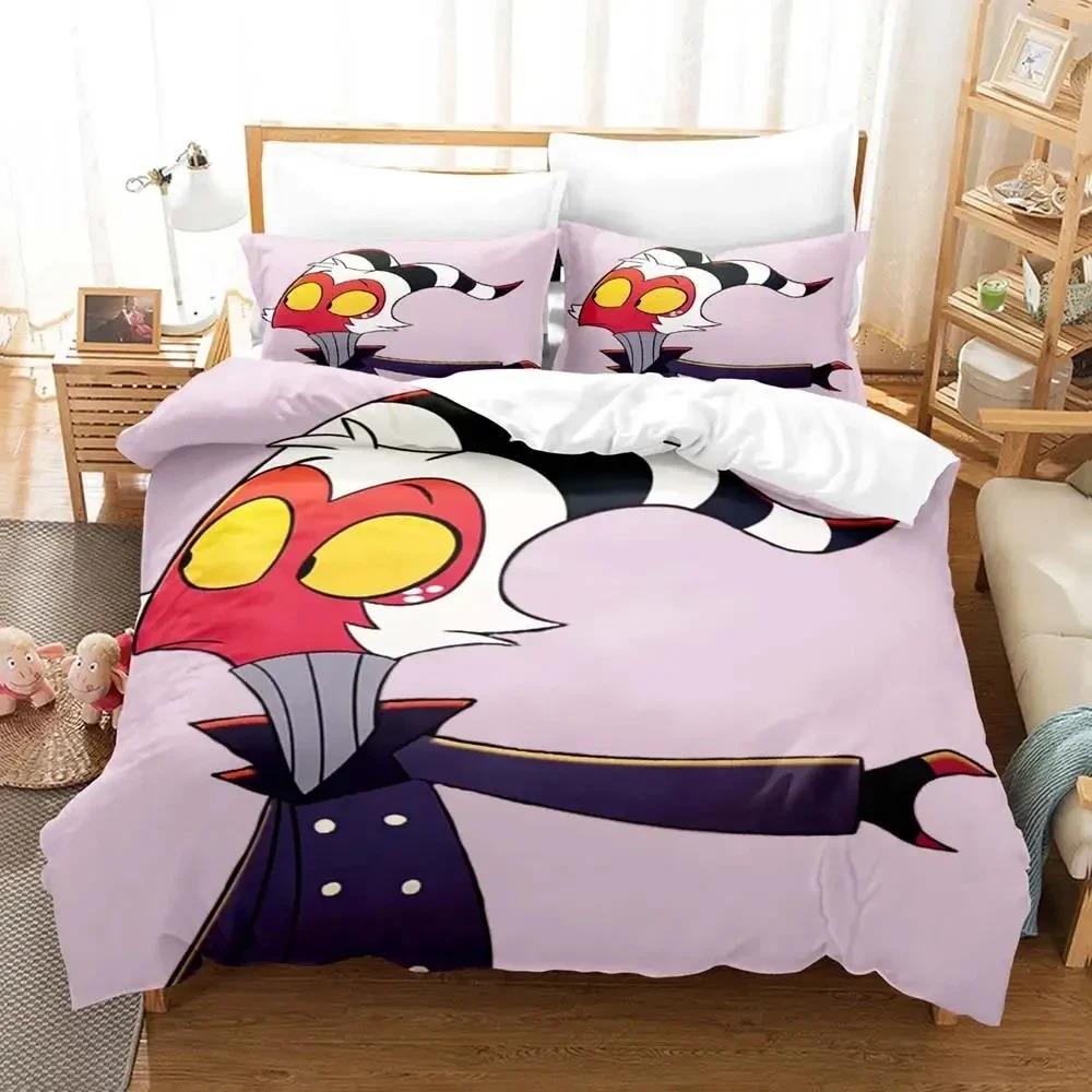 3D-принт Hazbin Moxxie Hotel Постельное белье Пододеяльник Постельный комплект Одеяло Наволочка Одеяло King Queen Size Мальчики Взрослые