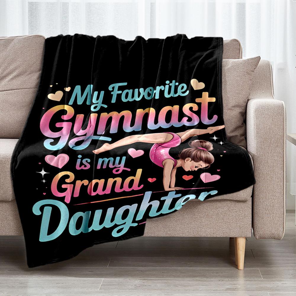 gymnastics Theme Printed Blanket - Perfect for Couch, Bed, Travel & Outdoor Use | Machine Washable, Cozy & Durable.