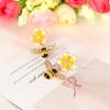 Милые желтые цветы Модная бижутерия Женские аксессуары Серьги-гвоздики для девочки Серьги-подвески