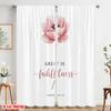 2pcs 2D flat printing Curtains Great Is Your Faithfulness Flower Fabric Without Electricity Holiday Decorations Use for Door