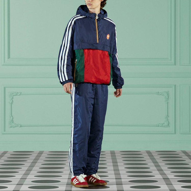 Gucci X Adidas Originals Повседневные брюки Мужские Синие 722270-ZALCQ-4348