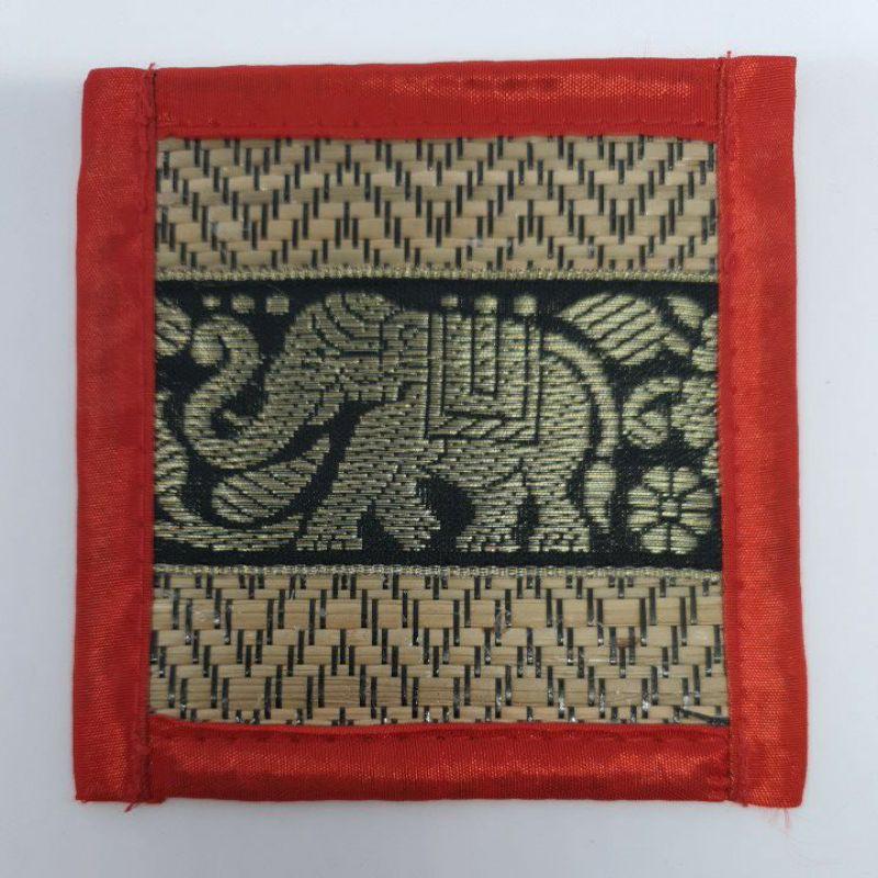 Коврики со слонами, подставки для напитков, тайские шелковые тростниковые коврики, подставки для обеденного стола, сувенирный подарок, ручная работа, ручная работа