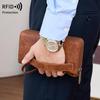 Мужской RFID-кошелек для бизнеса с двойной молнией - Ретро, Модный, Женский клатч большой емкости