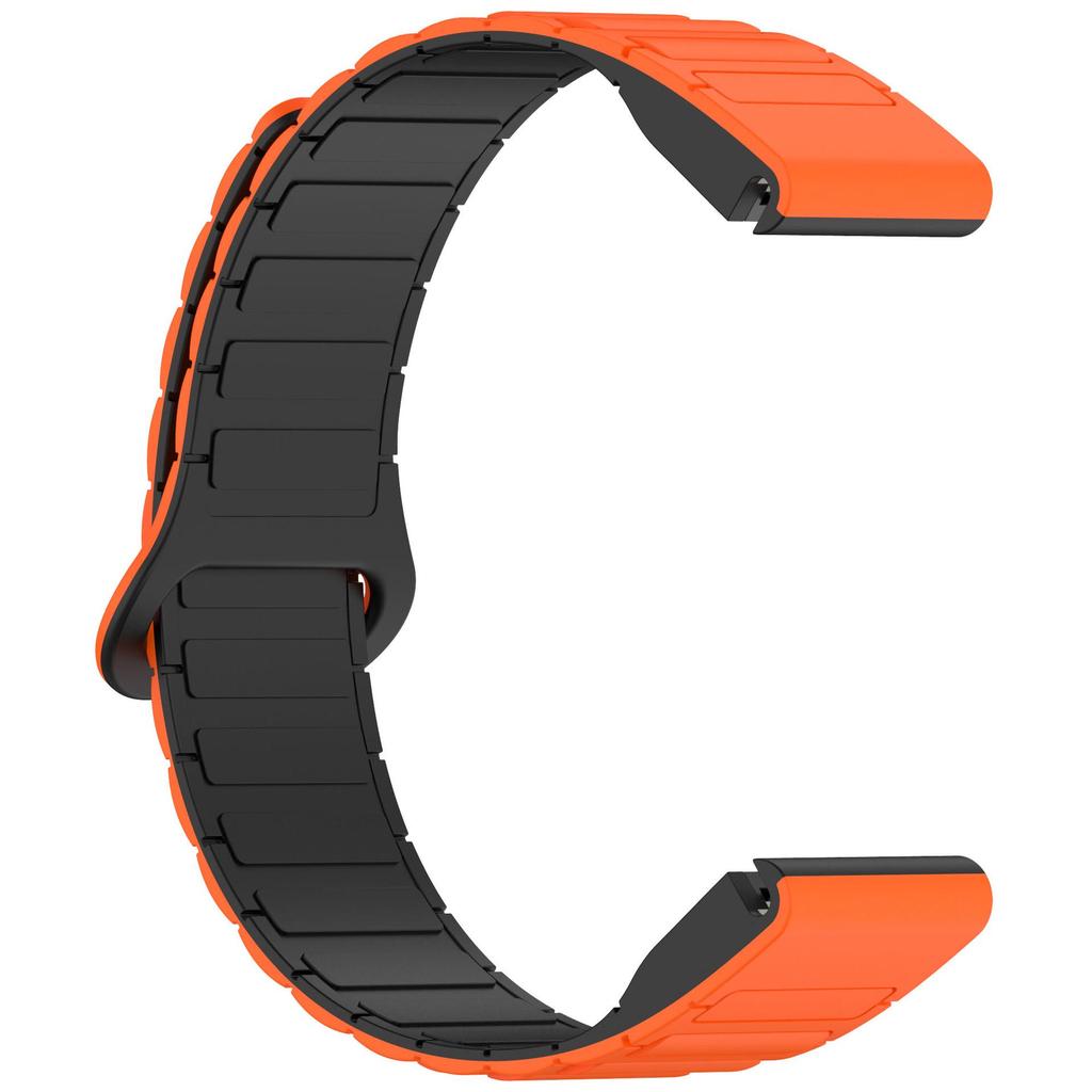 Two-Color Magnetic Quick-Release Silicone Watch Band for Garmin Fenix 8/7X/7S/6X/5S Plus