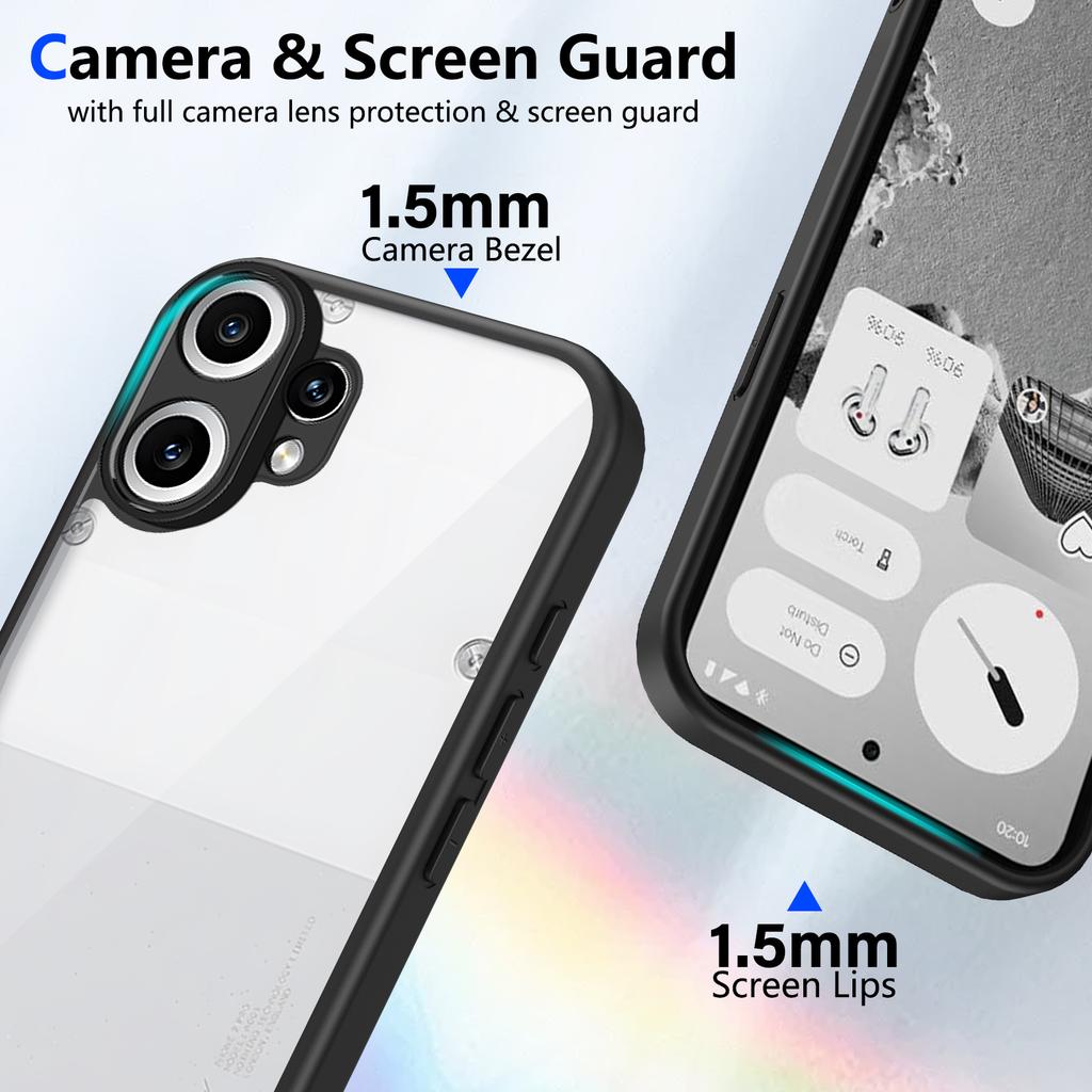 Чехол Nothing CMF Phone 2 Pro A001 с воздушной подушкой, ударопрочный силиконовый бампер, прозрачная матовая задняя крышка, жесткий чехол для CMF Phone 2 Pro 5G