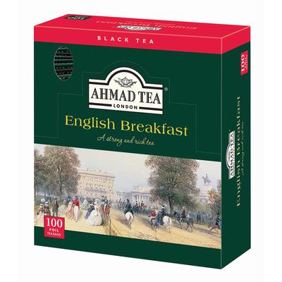 AHMAD TEA Чай в пакетиках Английский завтрак, 100 пакетиков [Британский бренд, в индивидуальной упаковке]