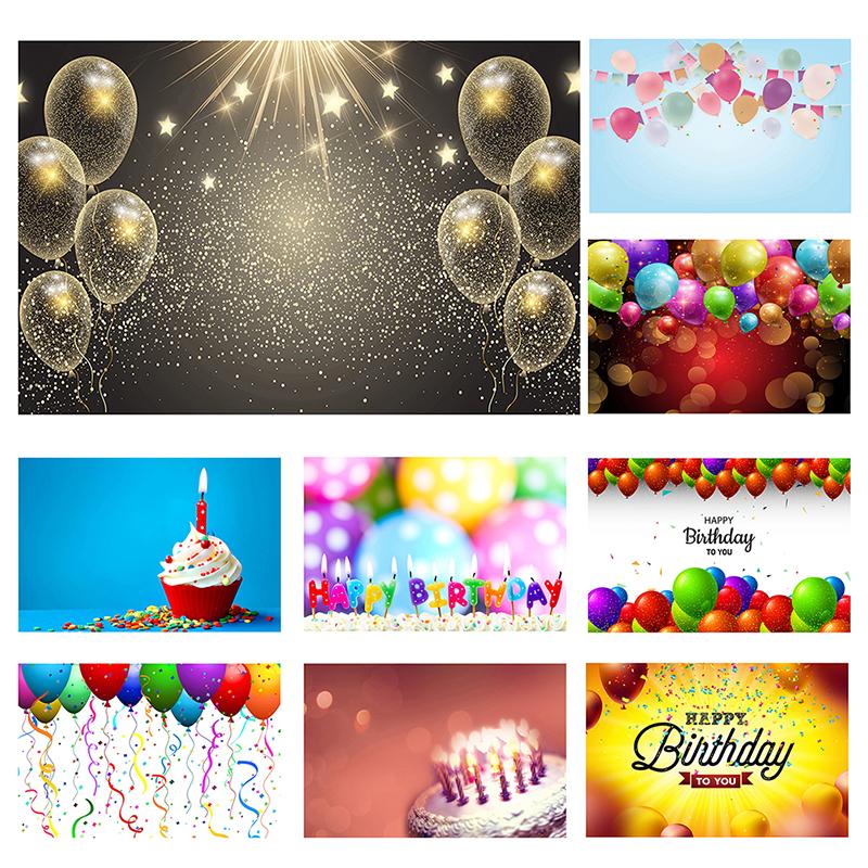 Wcic Happy Birthday New Photo Cloth Cake And Balloon Theme Photography Cloth Backdrop Studio Props