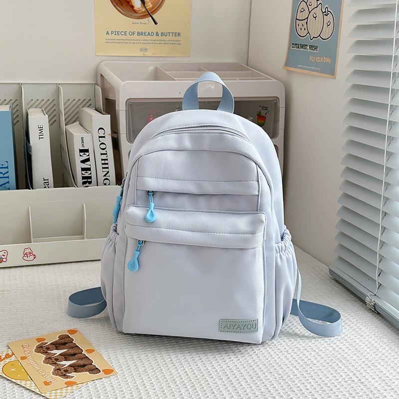 Повседневный кампус однотонный школьный рюкзак для старшеклассника новый маленький свежий нейлоновый дорожный рюкзак для улицы
