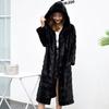 TrendHub Женская новая зимняя шуба из норки и теплая куртка с капюшоном большого размера