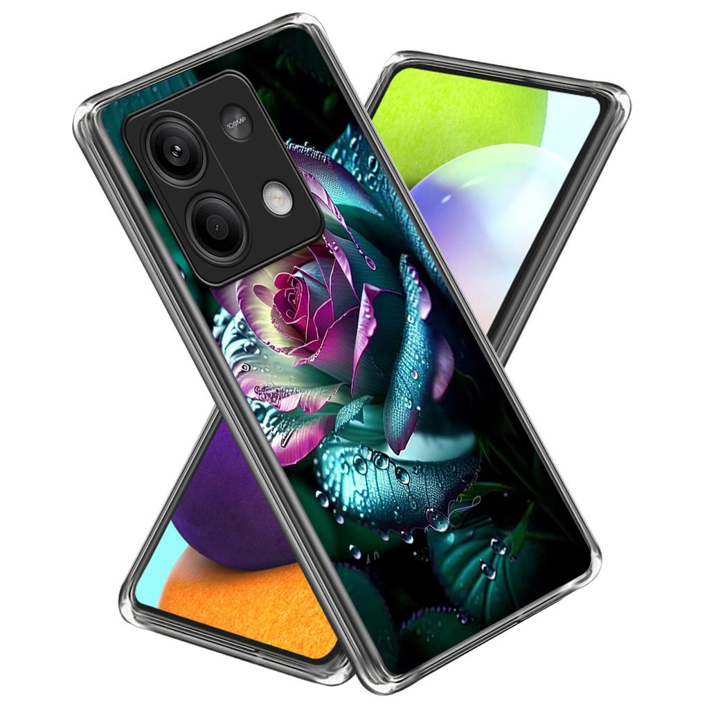 Чехол для Xiaomi Redmi Note 13 5G, амортизирующий ТПУ с принтом