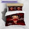 3pcs Duvet Cover Set (1*Duvet Cover + 2*Pillowcase, Without Core),Betty Boop Print Bedding Set, Bedroom Decor, All‑Season, Birthday Gift