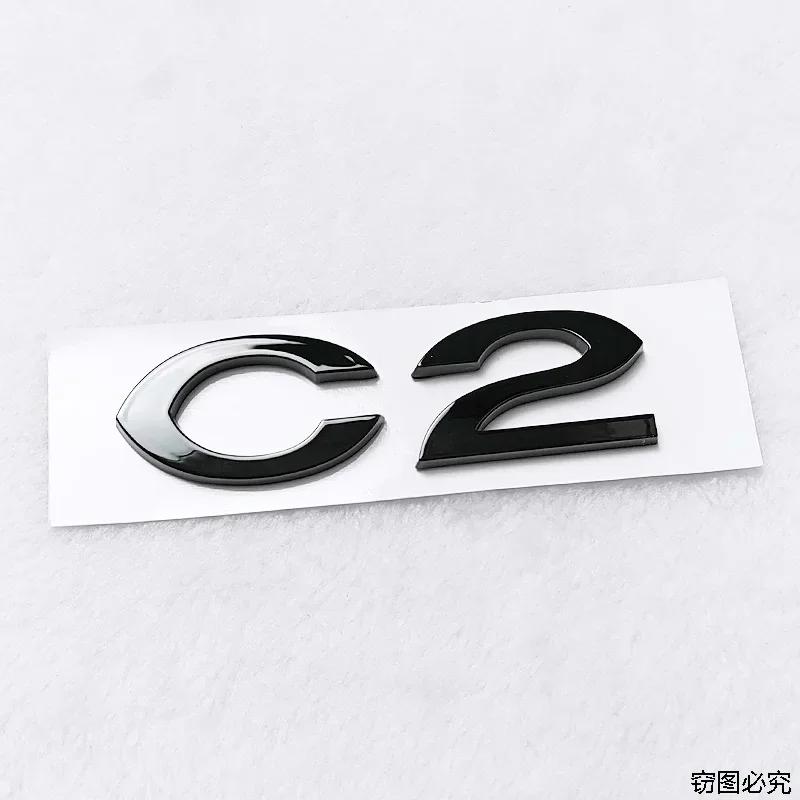 ABS 3D Sticker Styling for Citroen C2 C4 C5 Logo Car Rear Trunk Badge Auto Body Emblem Decals Auto Modified Accessories