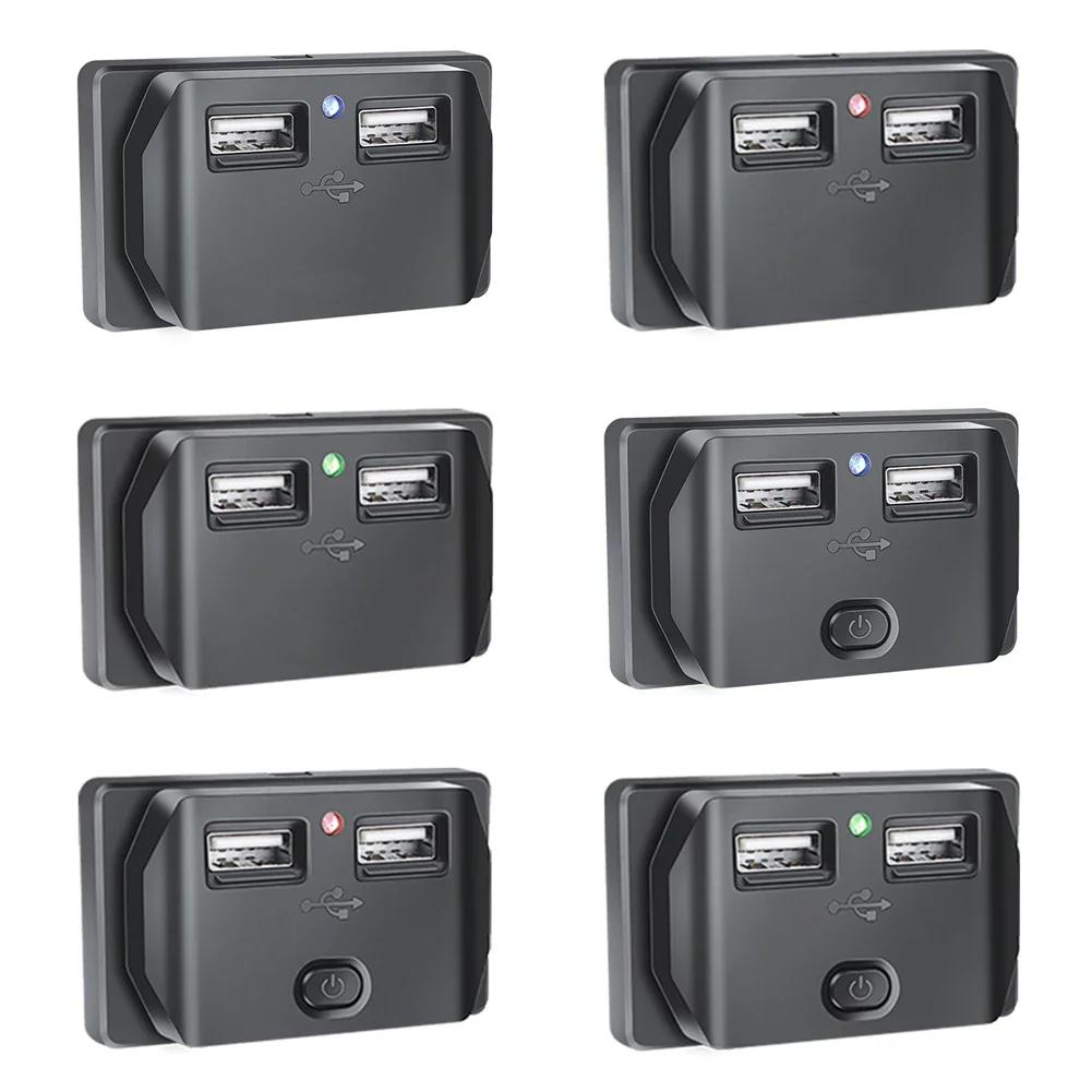 Автомобильное зарядное устройство QC 3.0 USB PD Type C, быстрое зарядное устройство 12 В-24 В с переключателем, светодиодная розетка, быстрая зарядка для мотоцикла, автофургона, Boa