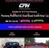 15-17 Ford Mustang Carbon Fiber Rear Lip Kit: US Version Quad Outlet Spoiler