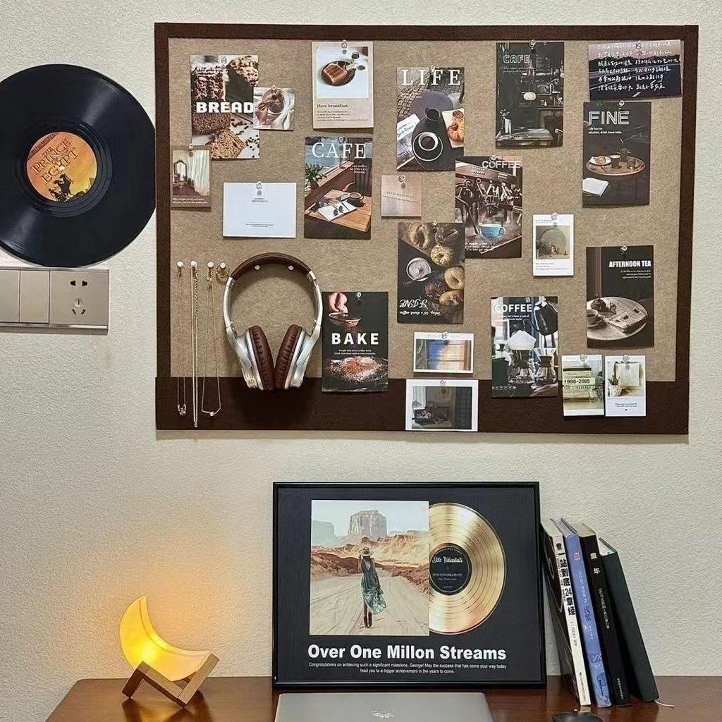 Самоклеящаяся фетровая доска для фотографий, хранения очков и украшений - Декор для стен и рабочего стола для комнат и общежитий