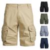 Мужские свободные холщовые шорты-карго