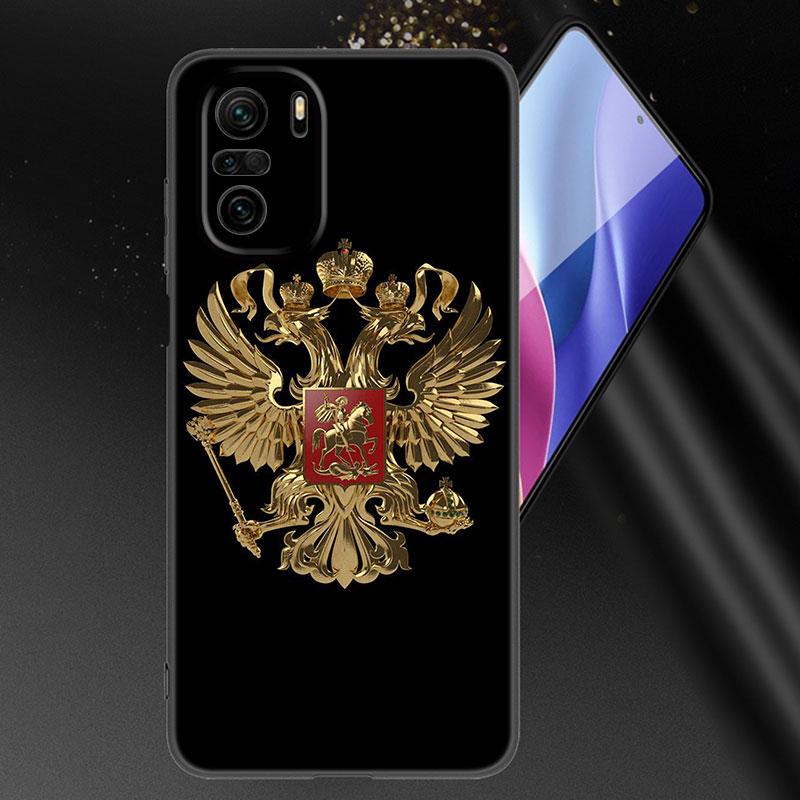 Чехол для телефона с эмблемой российского флага для Xiaomi Mi POCO X3 NFC GT M4 M3 12 11T 10T Pro A3 11 Lite NE 5G 12X 11i F3, черный чехол