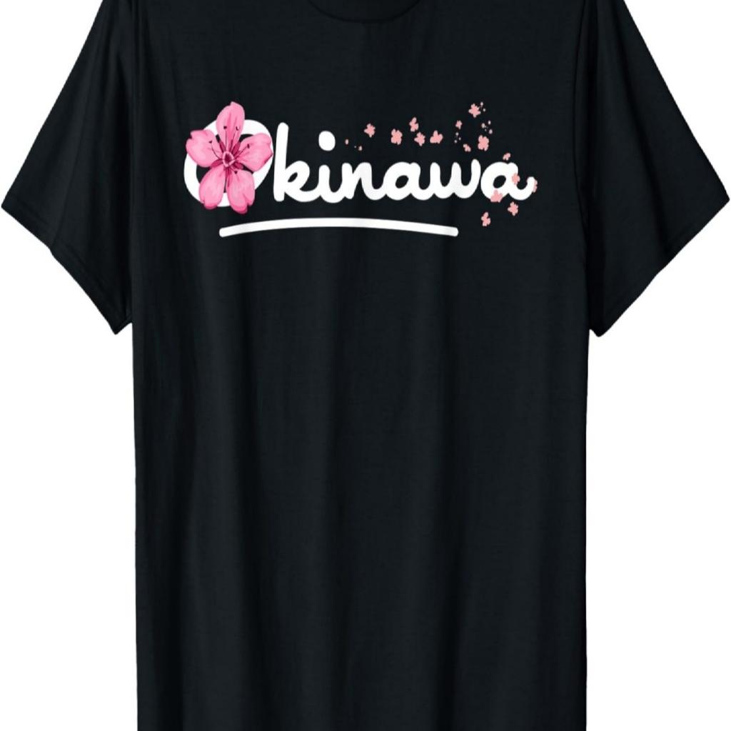 Okinawa Japan with Cherry Blossom T-Shirt T-Shirt