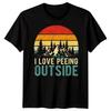Camping I Love Peeing Outside T Shirt Funny Hiking Outdoors Vintage Fashion Stylish Comfortable Graphic Soft Stretched