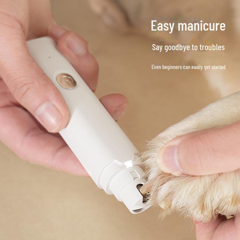 USB-зарядный электрический шлифовщик ногтей с подсветкой для кошек и собак - инструмент для стрижки когтей домашних животных