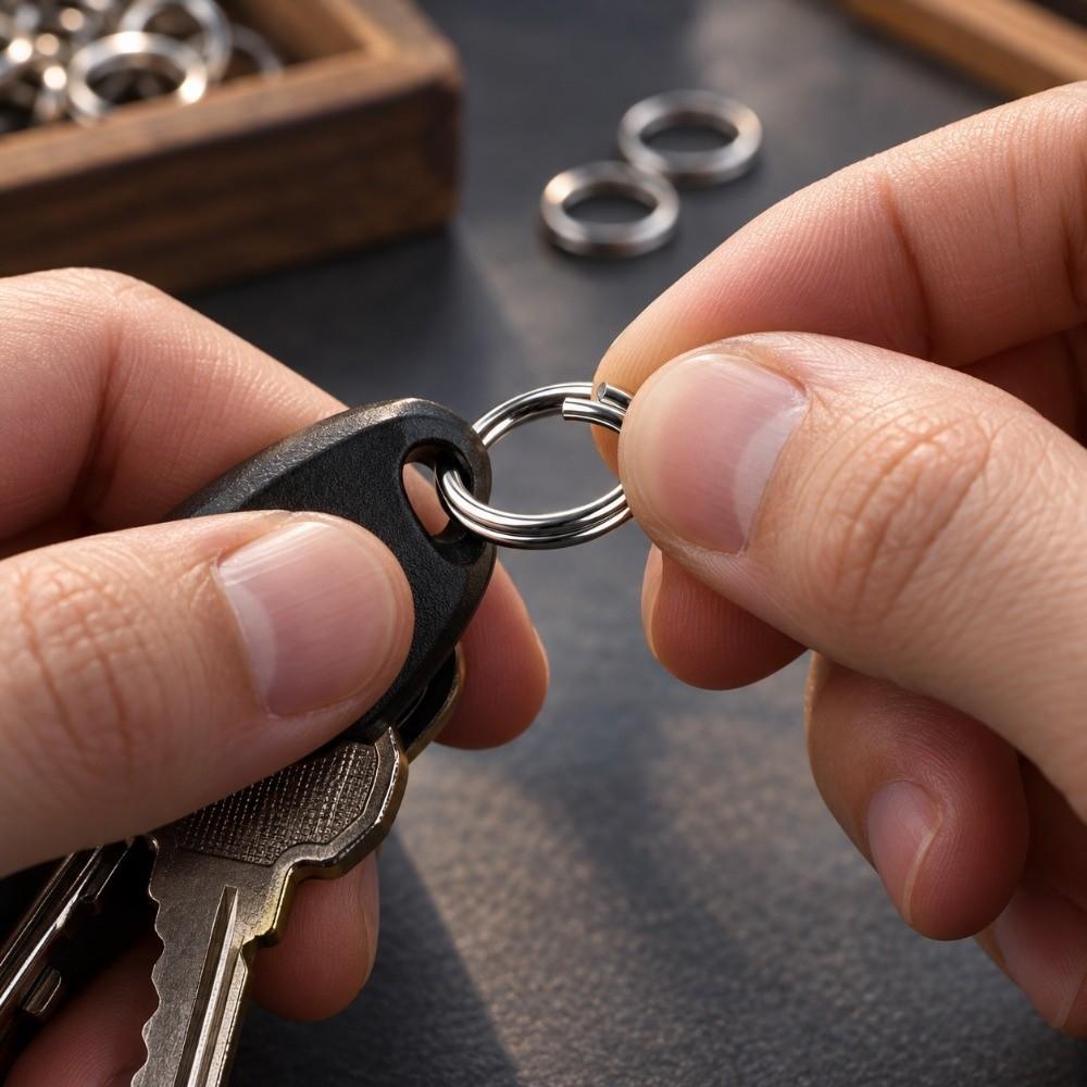10pcs/lot Small Titanium Alloy Key Ring 2 Colors EDC Outdoor Tool New Key Ring Accessories
