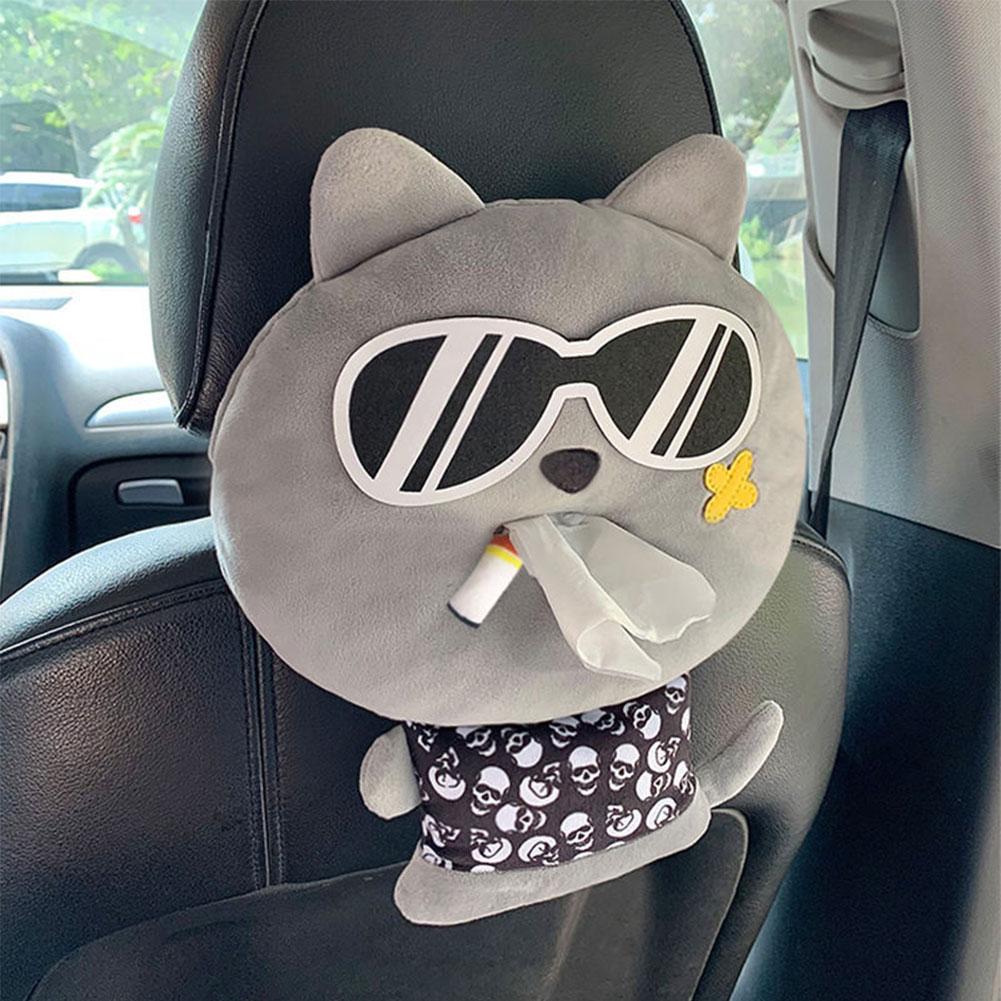 Милый держатель для салфеток в машину, держатель для коробки для салфеток в машину, плюшевая коробка для салфеток, автомобильные коробки для салфеток в машину, коробка для хранения салфеток P1L9