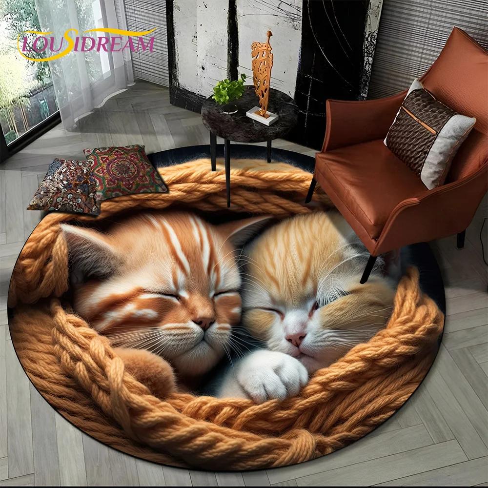 3D Мистический Солнце Луна Таро Мандала Магический Круглый Ковер Коврик для Гостиной Спальни Детской Игровой Комнаты Декор, Коврик для Зоны Питомцев Нескользящий