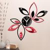 Настенные часы для офиса, 1 шт., украшение в виде лотоса, стикер на стену, акриловое зеркало, сделай сам