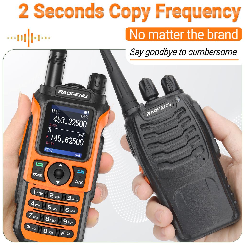 Baofeng UV-21 Pro Радиостанция Дальнего Действия Авиационный Диапазон Беспроводное Копирование Частоты VHF UHF Type-C Перезаряжаемая Обновление UV-5R Любительская Радиостанция