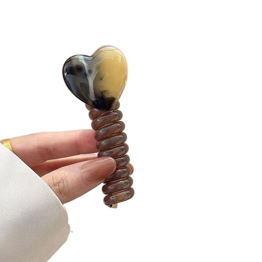 Elastic Telephone Line Headband Straight Braid Hair Tie Elegant Telephone Wire Hair Rope  Girl