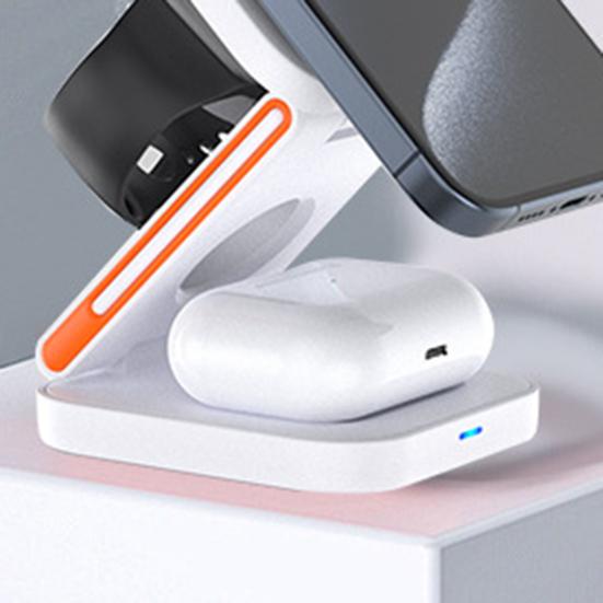 Беспроводное зарядное устройство для iPhone, Android, iWatch для AirPods, складные магнитные беспроводные часы для телефона 3-в-1
