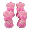4 Pcs Dog Shoes Breathable Mesh Dog Boots for Summer Hot Pavement Anti-Slip Sole Paw Protector for Small Medium And Large Dogs