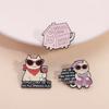 CAT Enamel Pins Custom TENGO CARA DE YO NO FUI"(PERO SI FUI) Brooches Lapel Badges Clothes Animal Jewelry Gift for Kids Friends