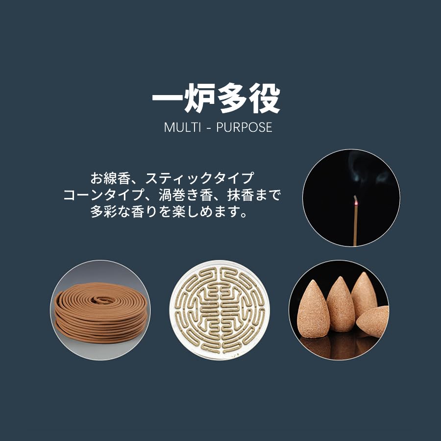 Стильная керамическая подставка для благовоний с крышкой, сеткой из нержавеющей стали и негорючим листом. Набор благовоний со спиральными благовониями. Идеально для буддийских алтарей,