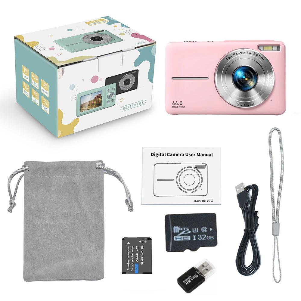 HD Digital Mini Camera for Students & Kids - Selfie & Beauty Features