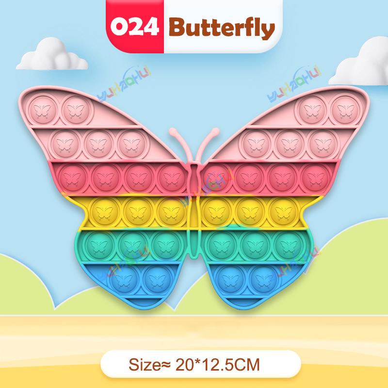 Радужный Поп Пуш Пузырь Непоседа Игрушки Антистресс для Взрослых Детей Особые Потребности Сенсорные Игрушки Интерактивные Игрушки для Детей