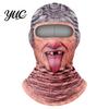 Winter Balaclava Mask Realistic Face Ski Mask, 3D Print Balaclava, Cold Weather Guard Protection Hood Neck Gaiter for Halloween Outdoor Cycling Funny