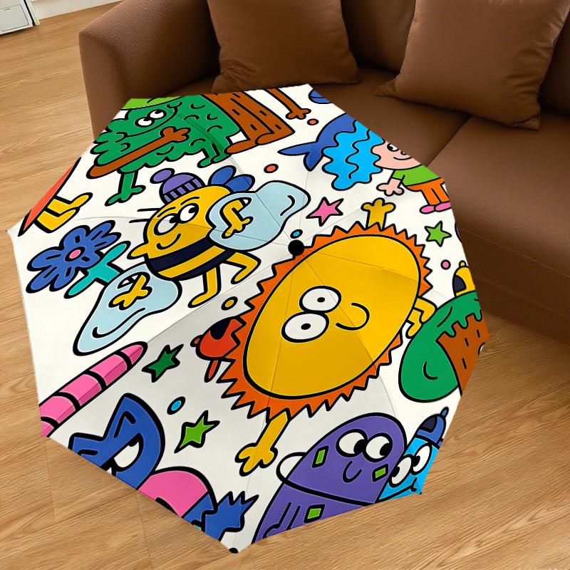 1PC cartoon characters Umbrella-8-Rib Reinforced, Automatic Open, Lightweight & Durable, Cute Fashion Accessory for Outdoor-P26