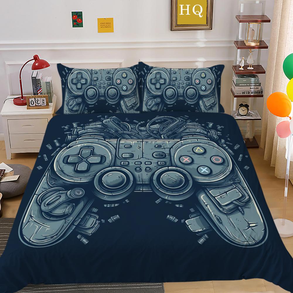 Модное покрывало для дома, комплект постельного белья с 3D принтом, игровой стиль, домашний текстиль, королевский размер, полиэстер, удобное домашнее постельное белье
