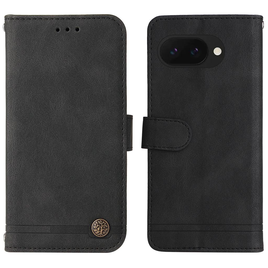 Кожаный чехол-кошелек для Google Pixel 9a, чехол для телефона с подставкой и ремешком, приятный на ощупь